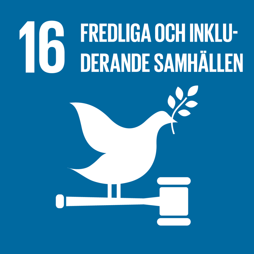 16. Fredliga och inkluderande samhällen